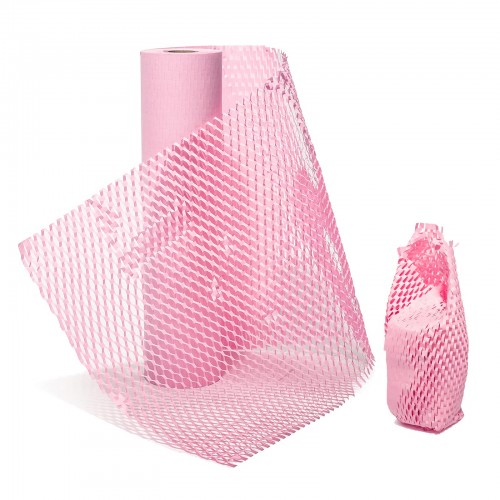 ΔΙΑΤΡΗΤΟ ΧΑΡΤΙ ΡΟΛΟ ΠΕΡΙΤΥΛΙΓΜΑΤΟΣ 38cm X 30m ΡΟΖ